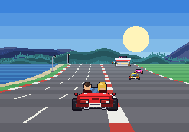Finish line at the diner