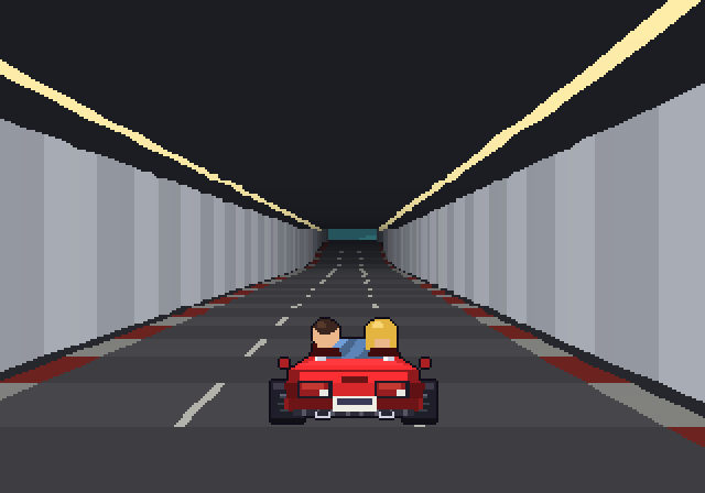 Driving inside the Drogden tunnel